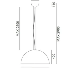 Suspension, Galileo 251.06.FF, fer antique, Ø80cm, H40cm - Il Fanale