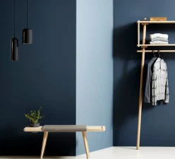 Suspension*Woud Suspension, Gap, tall, noir, intérieur laiton, LED, Ø10cm, H30cm - noir, laiton