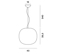 Suspension*Foscarini Suspension, Gem, , Ø43cm, H38,5cm - blanc