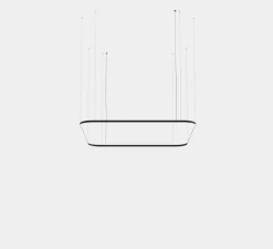 Suspension*LEDS C4 Suspension, Geometric Square Mini, , LED, dim, 2700K, 11527 lm, Ø250cm, H6cm - noir