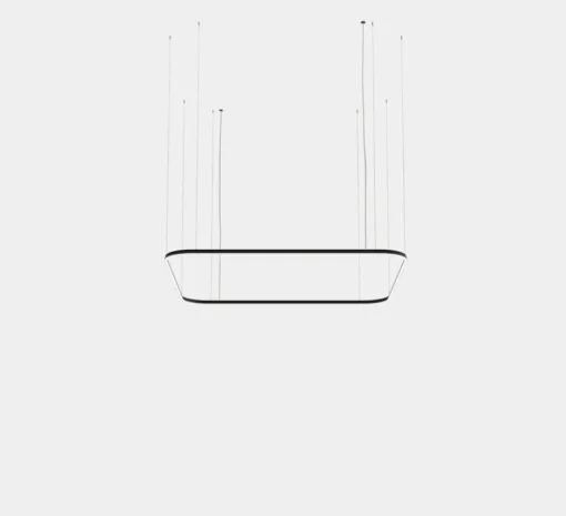Suspension*LEDS C4 Suspension, Geometric Square Mini, , LED, dim, 2700K, 11527 lm, Ø250cm, H6cm - noir
