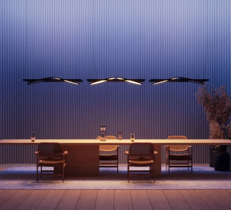 Suspension*Modular Suspension, Geometry Suspended Adjustable 672x1288 2x, , LED, dim, 3000K, 4036 lm, L128,8cm, H3cm - noir