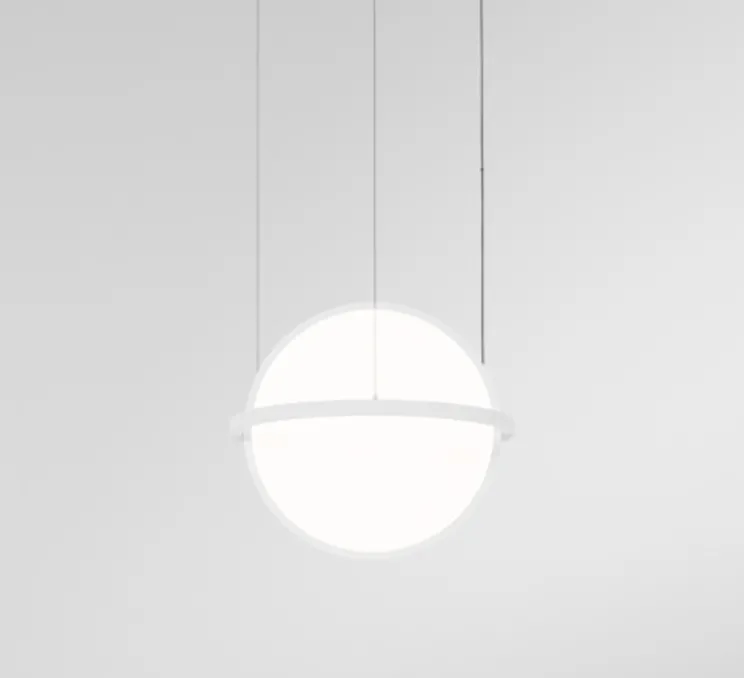 Suspension, Geometry Suspended Adjustable 672 1x, blanc, LED, dim, 3000K, 2317 lm, Ø67,2cm, H3cm - Modular