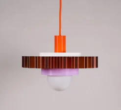Enfants|Suspension*Warren & Laetitia Suspension, Gigi n°3, , Ø28cm, H14,5cm - pour Nedgis câble orange, blanc, violet