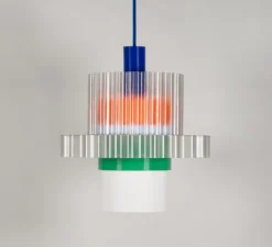Suspension|Enfants*Warren & Laetitia Suspension, Gigi XL n°5, câble bleu, orange, vert, Ø28,5cm, H22,5cm - pour Nedgis bleu, orange, vert, blanc