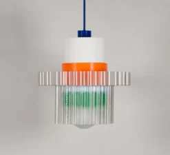 Suspension|Enfants*Warren & Laetitia Suspension, Gigi XL n°5, câble bleu, orange, vert, Ø28,5cm, H22,5cm - pour Nedgis bleu, orange, vert, blanc