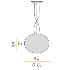 Suspension*Panzeri Suspension, GILBERT, , L45cm - blanc
