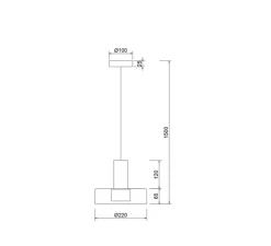 Suspension, Gin, noir, Ø22cm, H18,5cm - Mantra