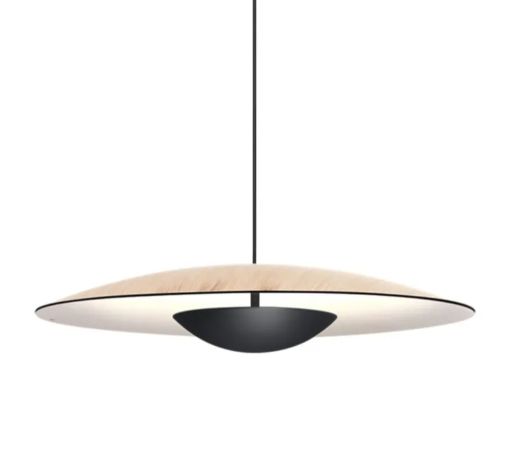 Suspension, Ginger 60, chêne, LED, Dim, Dali, 28.5W, 2700K, Ø60cm, H11.8cm - Marset