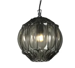 Suspension*Karman Suspension, Ginger sphère, , Ø27cm, H26cm - verre fumé