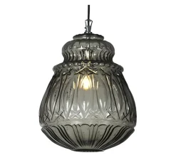 Suspension*Karman Suspension, Ginger, , IP44, Ø30cm, H37cm - verre fumé