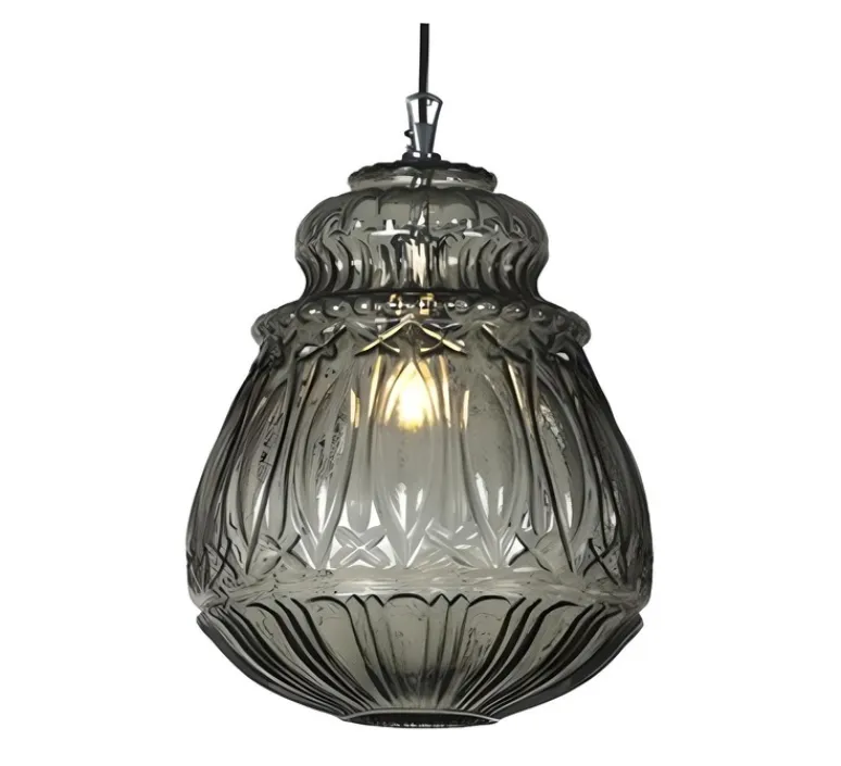 Suspension*Karman Suspension, Ginger, , IP44, Ø30cm, H37cm - verre fumé