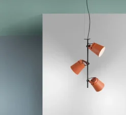 Suspension, Ginza vertical , orange, LED, 3000K, 620 lm, Ø15cm, H65cm - Zero