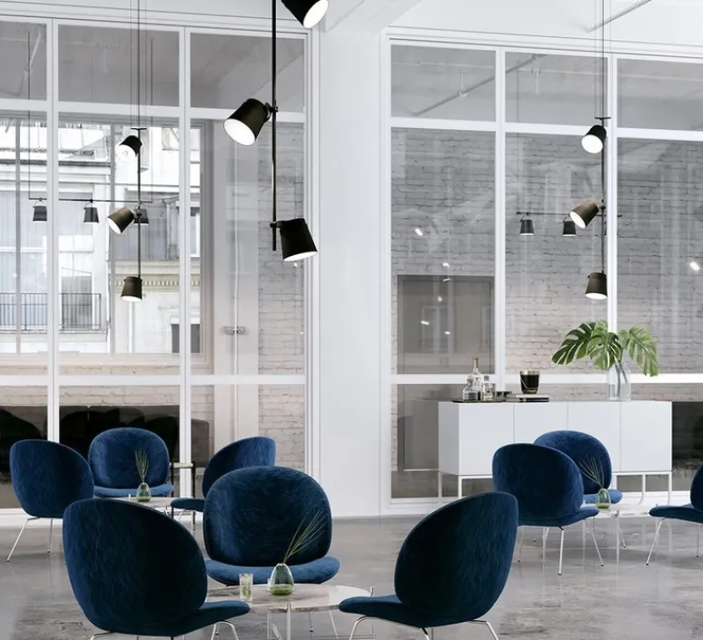 Suspension*Zero Suspension, Ginza vertical , , LED, 3000K, 620 lm, Ø15cm, H65cm - noir