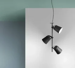 Suspension*Zero Suspension, Ginza vertical , , LED, 3000K, 620 lm, Ø15cm, H65cm - noir