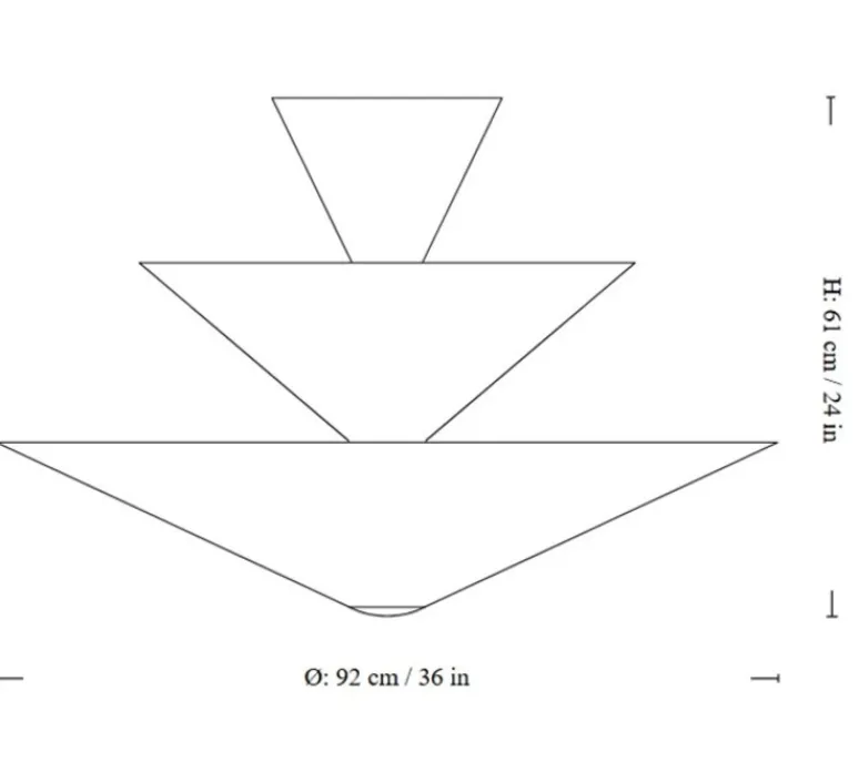 Suspension*Andtradition Suspension, Gio LN15, , LED, 2600K, Ø92cm, H61cm - rouge vermillion, burgundy foncé, blanc écru