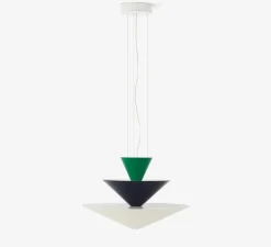 Suspension, Gio LN14, vert signal, bleu profond, blanc écru, LED, dim, 2600K, Ø60cm, H39cm - Andtradition