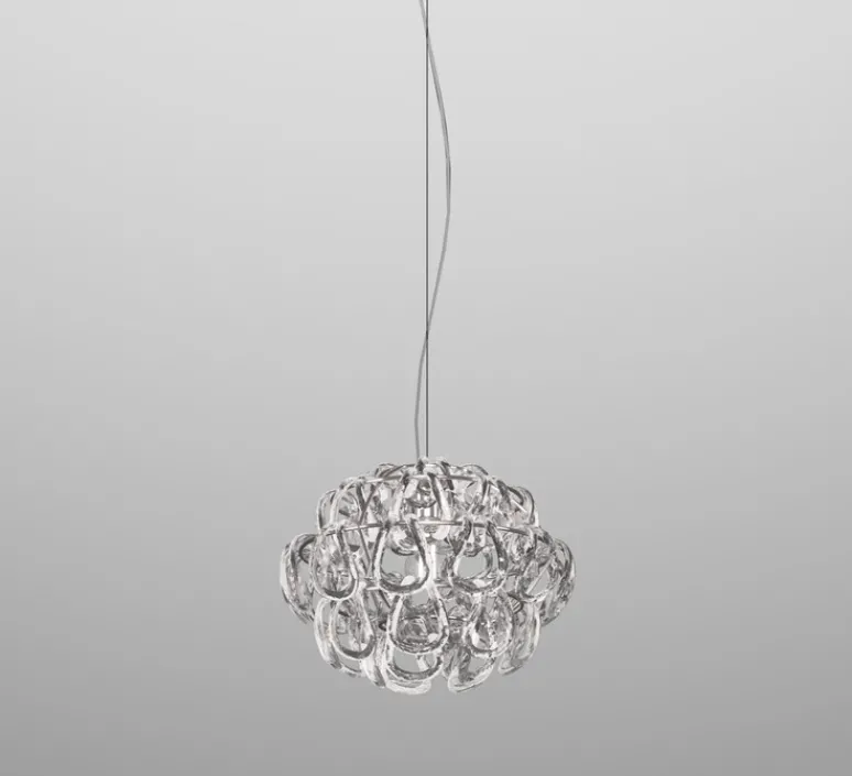 Suspension*Vistosi Suspension, Giogali SP35, , Ø37cm, H28cm - transparent, chrome