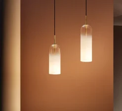Suspension*LEDS C4 Suspension, Glam, , Ø12cm, H31cm - blanc, or