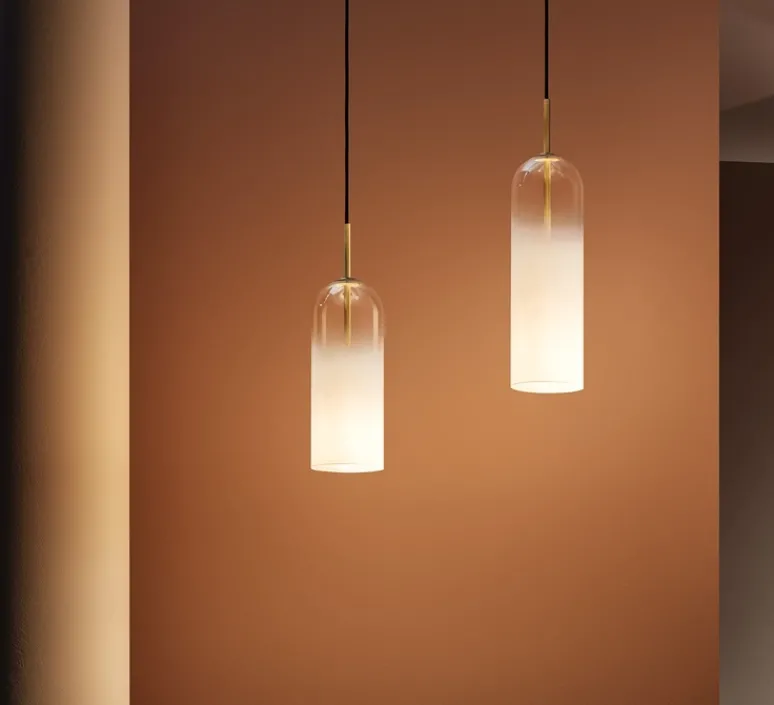 Suspension*LEDS C4 Suspension, Glam, , Ø12cm, H31cm - blanc, or