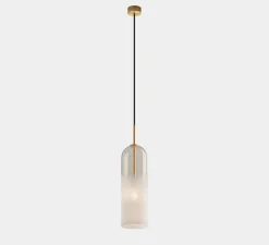 Suspension*LEDS C4 Suspension, Glam, , Ø12cm, H31cm - blanc, or
