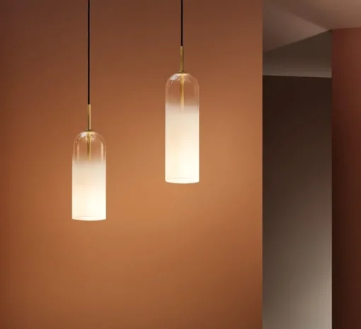 Suspension, Glam, blanc, or, Ø12cm, H38,5cm - LEDs C4