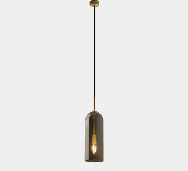 Suspension, Glam, noir et or, Ø12cm, H31cm - LEDs C4