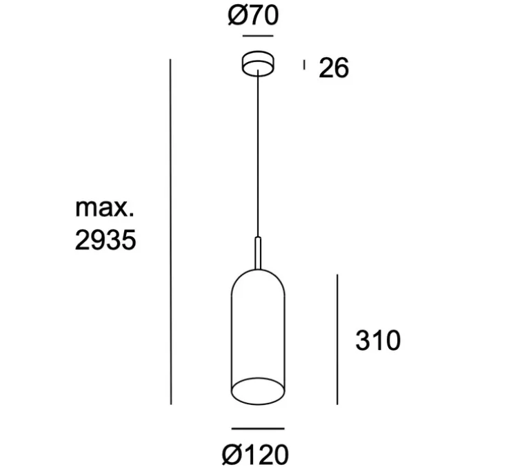 Suspension, Glam, noir et or, Ø12cm, H31cm - LEDs C4
