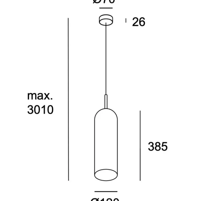 Suspension*LEDS C4 Suspension, Glam, verre noir fumé et or, Ø12cm, H38,5cm - noir et or