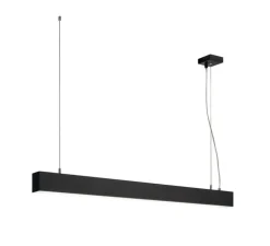 Suspension, Glenos, noir, LED, dim, 4000k, 3300 lm, L105cm, H7cm - Slv