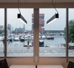 Suspension*SLV Suspension, Glenos, , LED, 4000K, 6600 lm, L205cm, H7cm - noir