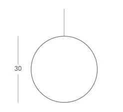Suspension, Globo, blanc brillant, Ø30cm, H30cm - Slide