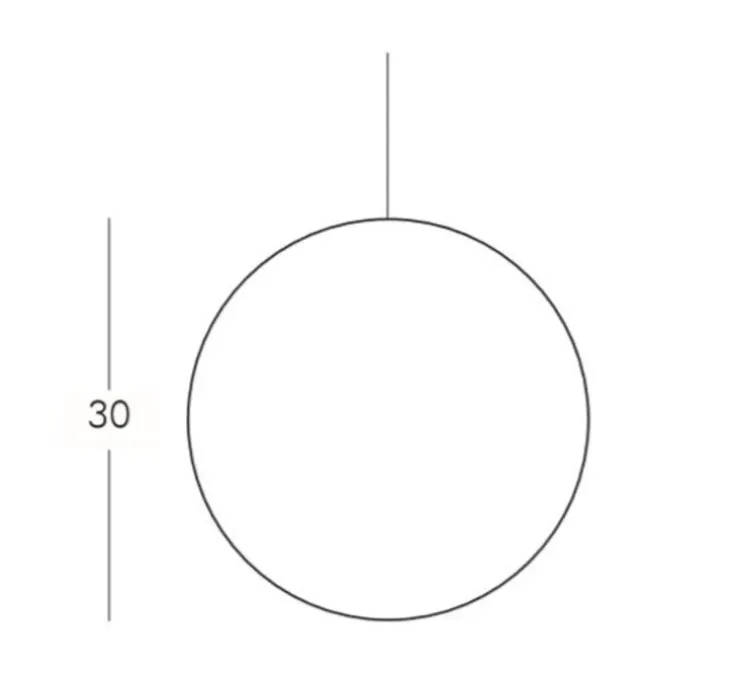 Suspension, Globo, blanc brillant, Ø30cm, H30cm - Slide