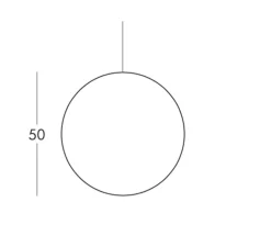 Suspension, Globo, blanc mat, Ø50cm, H50cm - Slide
