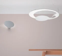 Suspension, Glu, blanc, LED, dim, 3000K, 2720 lm, Ø70cm, H9cm - Fabbian