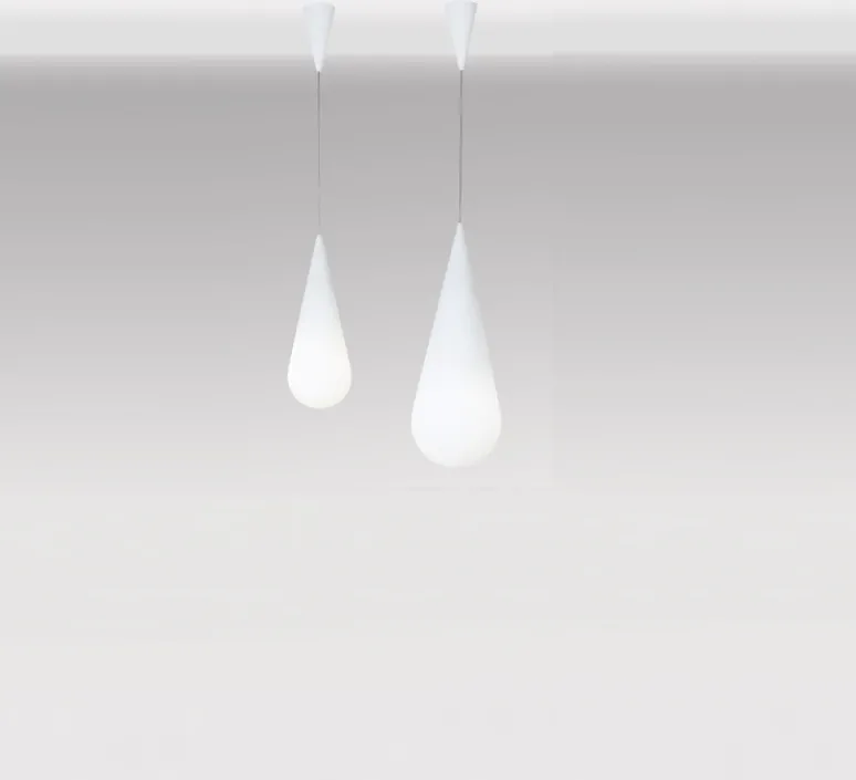 Suspension*Rotaliana Suspension, Goccia H1, , Ø23cm, H63cm - blanc