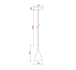 Suspension*Tooy Suspension, Gordon 561.21, , IP40, Ø12cm, H23cm - noir mat