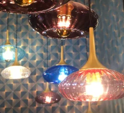 Suspension, Grace, aigue-marine, Ø28cm, H25cm - Elements lighting