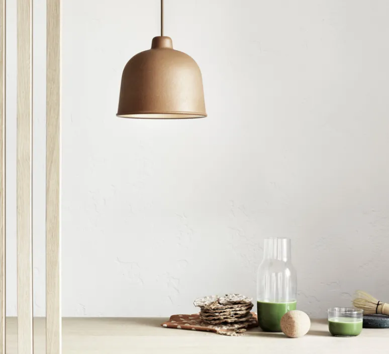 Suspension*Muuto Suspension, Grain, , LED, 3100K, 400lm, Ø21cm, H18,5cm - naturel