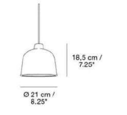 Suspension*Muuto Suspension, Grain, , LED, 3100K, 400lm, Ø21cm, H18,5cm - naturel