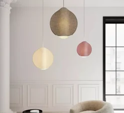 Suspension, Grand Moon, gris, Ø65cm, H20cm - DesignHeure