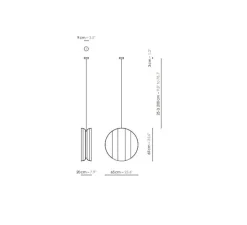 Suspension, Grand Moon, gris, Ø65cm, H20cm - DesignHeure