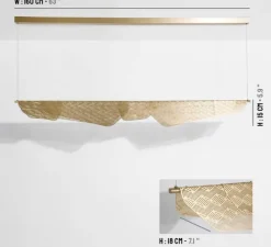 Suspension*Petite Friture Suspension, Grande Mediterranea, , LED, dim, 2700K, 1620 lm, L160cm, H15cm - laiton