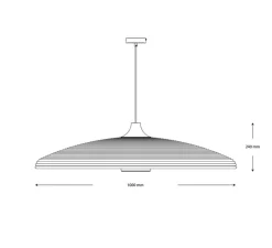 Suspension, Grass XL, bleu, Ø100cm, H24cm - Forestier