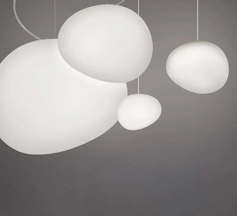 Suspension*Foscarini Suspension, Gregg Grande LED, , LED, 2700K, 2581lm, L47cm, H40cm - blanc et blanc