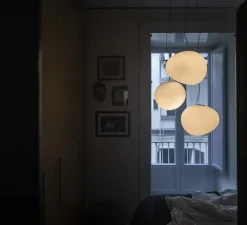 Suspension, Gregg Media, blanc et blanc, L31cm, H26cm - Foscarini