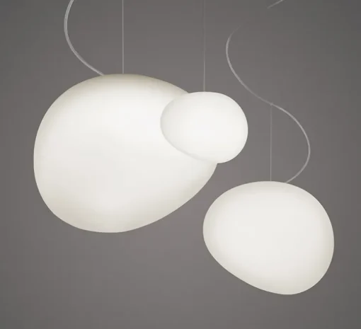 Suspension, Gregg Media, blanc et blanc, L31cm, H26cm - Foscarini