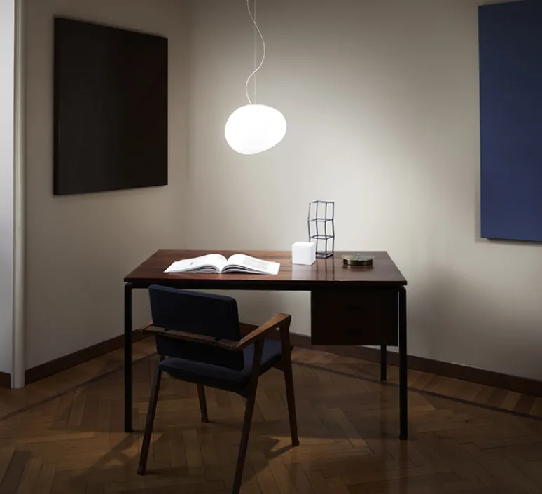 Suspension*Foscarini Suspension, Gregg Media, , LED, 2700K, 2581lm, L31cm, H26cm - variable, blanc