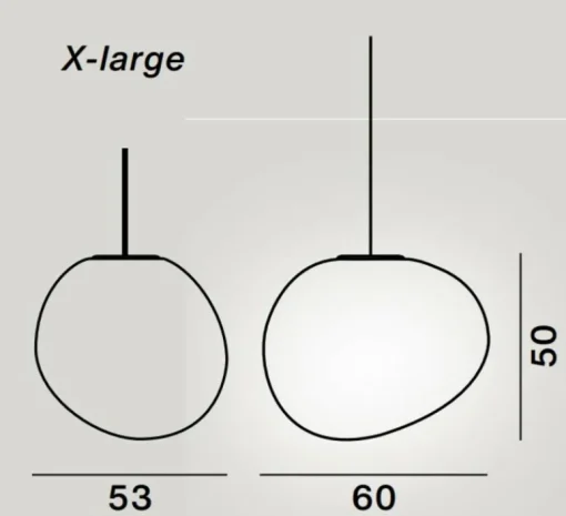 Suspension*Foscarini Suspension, Gregg Outdoor X-Large, , IP65, L60cm, H50cm - blanc