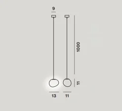 Suspension*Foscarini Suspension, Gregg Piccola, , câble de 10m, L13cm, H11cm - blanc